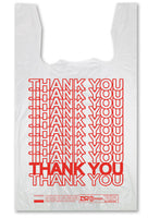 White Plastic "Thank You" Bag